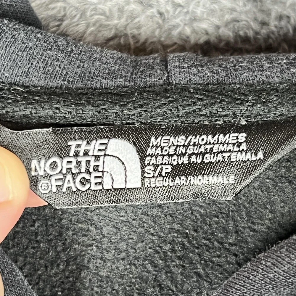 The North Face Hoodie Mens Small Black Pullover Logo Fleece Sweatshirt Outdoor